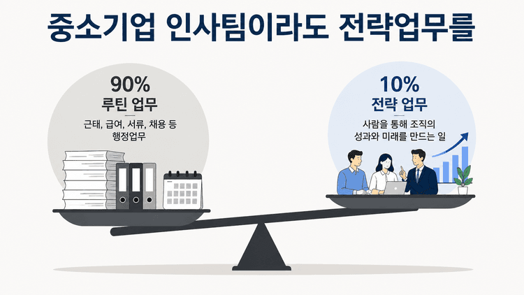 중소기업 인사팀이라도 전략업무를