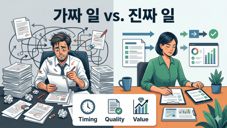 Cover Image for 진짜 일과 가짜 일, 성과평가의 기준을 다시 묻다